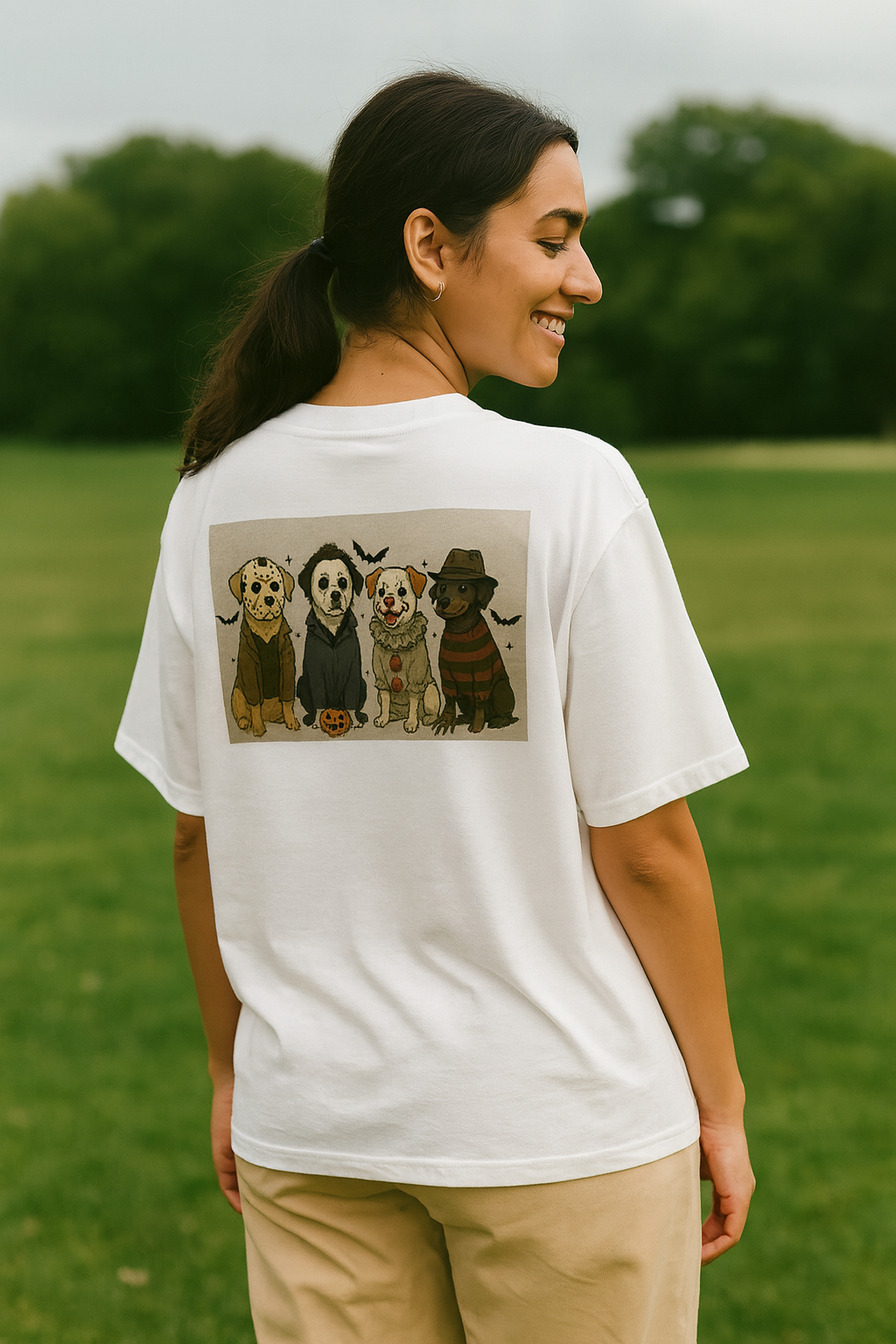 DOG HALLOWEEN Unisex Oversized T-Shirt