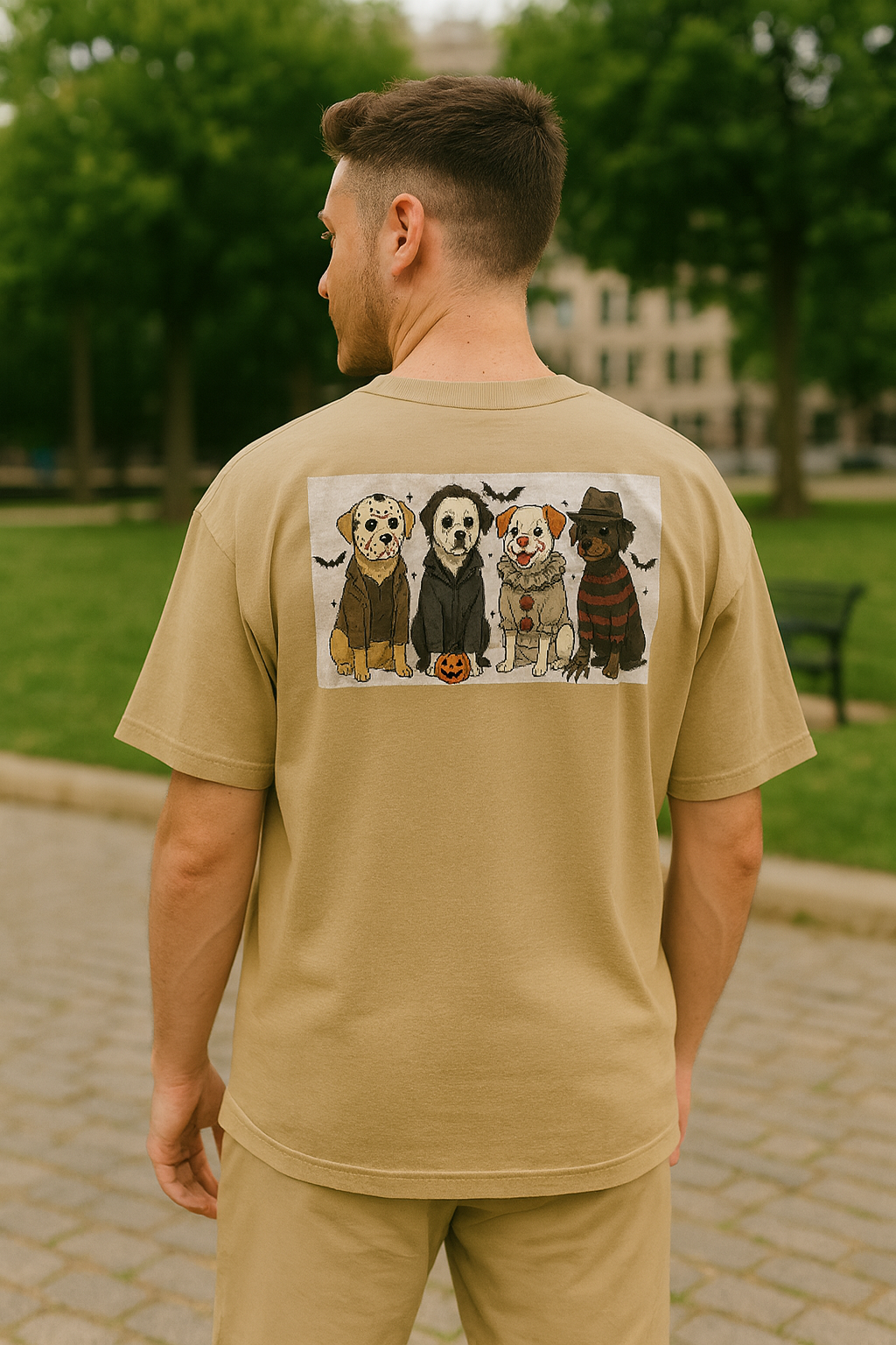 DOG HALLOWEEN Unisex Oversized T-Shirt